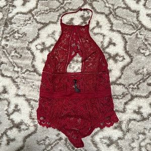 Victoria's Secret Halter Lace Bodysuit